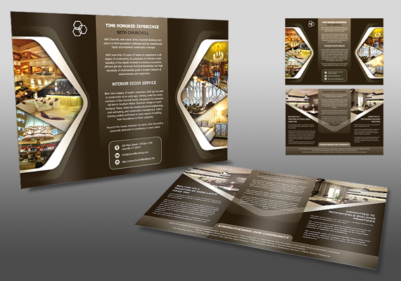 Corporate business trifold brochure.