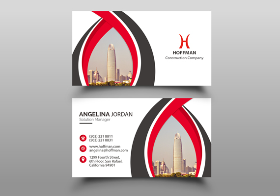 Design with corporate color and CIS elements.